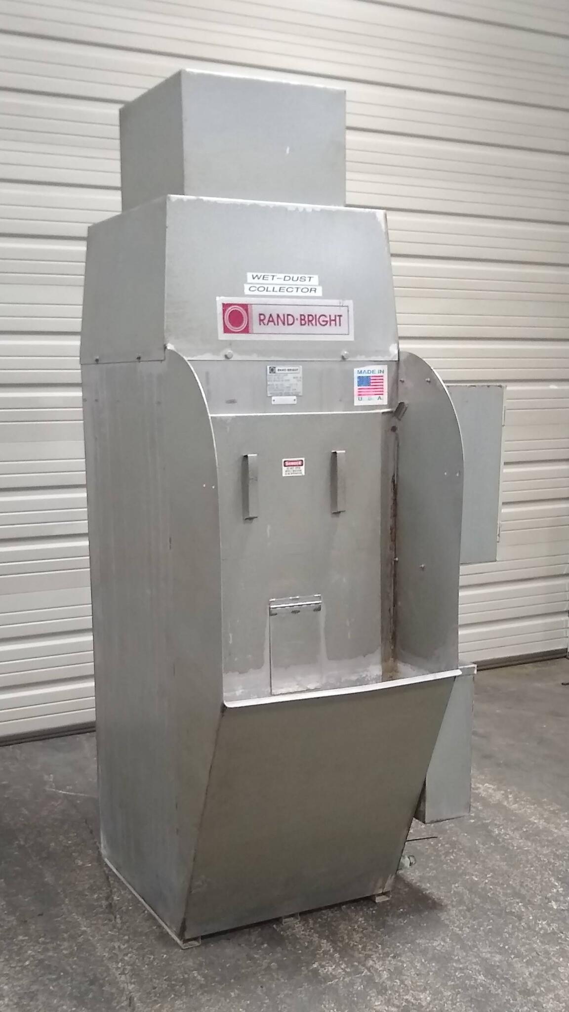 1,200 cfm Rand-Bright #1200 Wet-type Dust Collector
