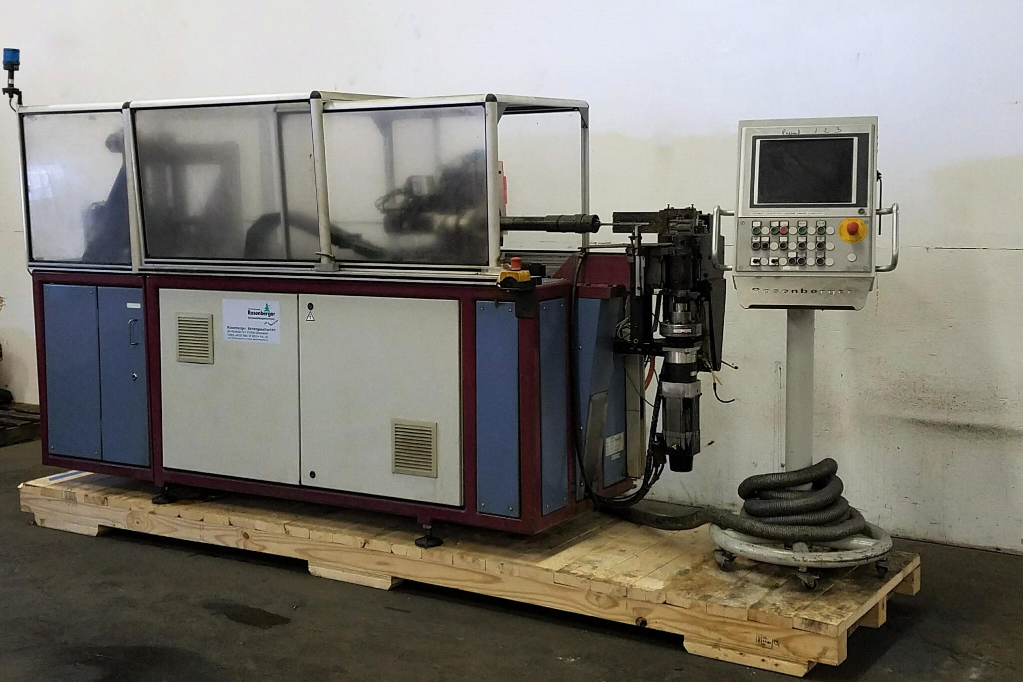 3/4" (20mm) Rosenberger #RB-20M-DO Dual Stack All Electric CNC Tube Bender, All Electric, Mandrel, PDA