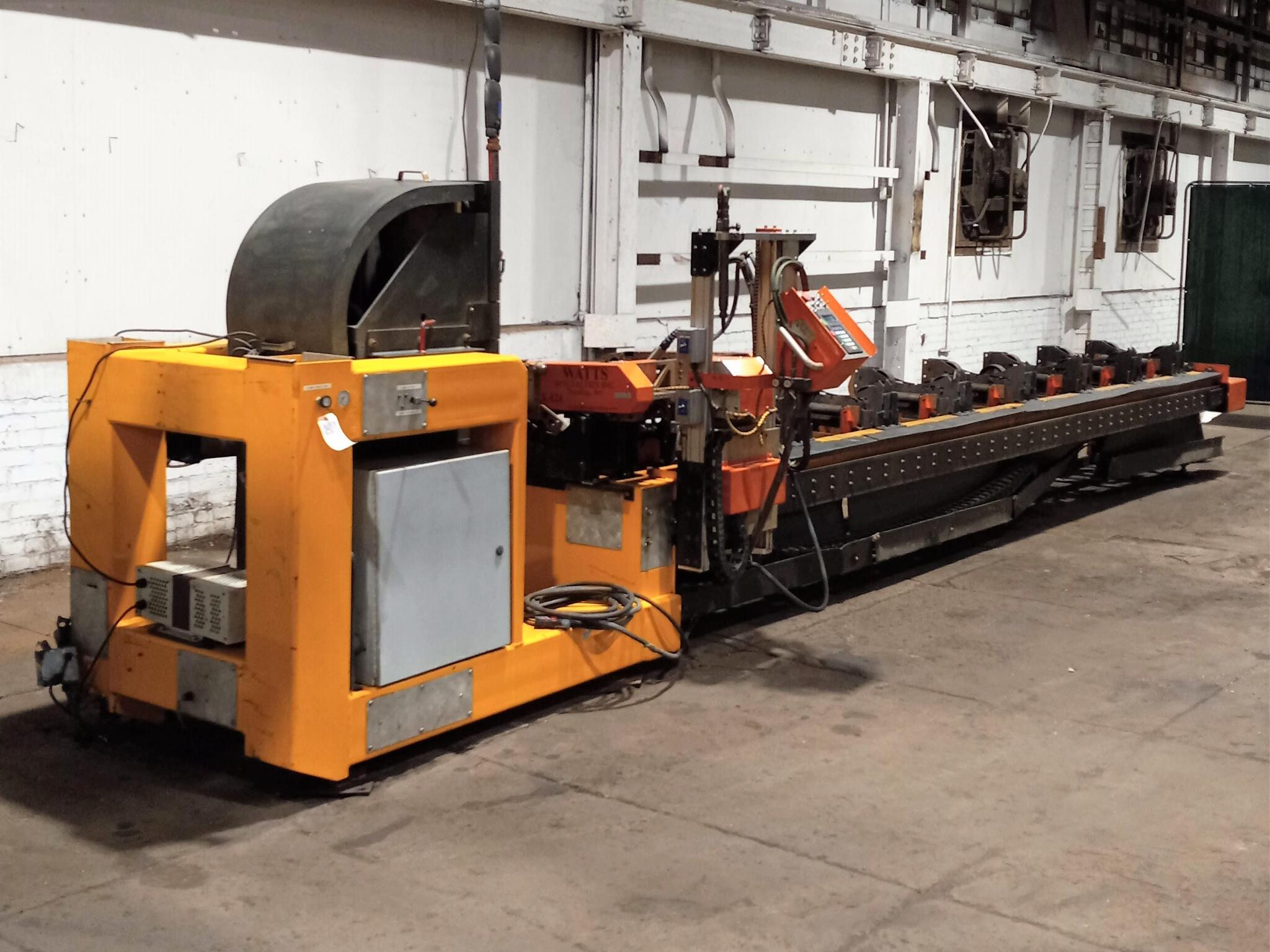 24” WATTS 6-Axis Pipe Cutting machine, 2”-24” Pipe OD, 24’ (approx.) pipe length